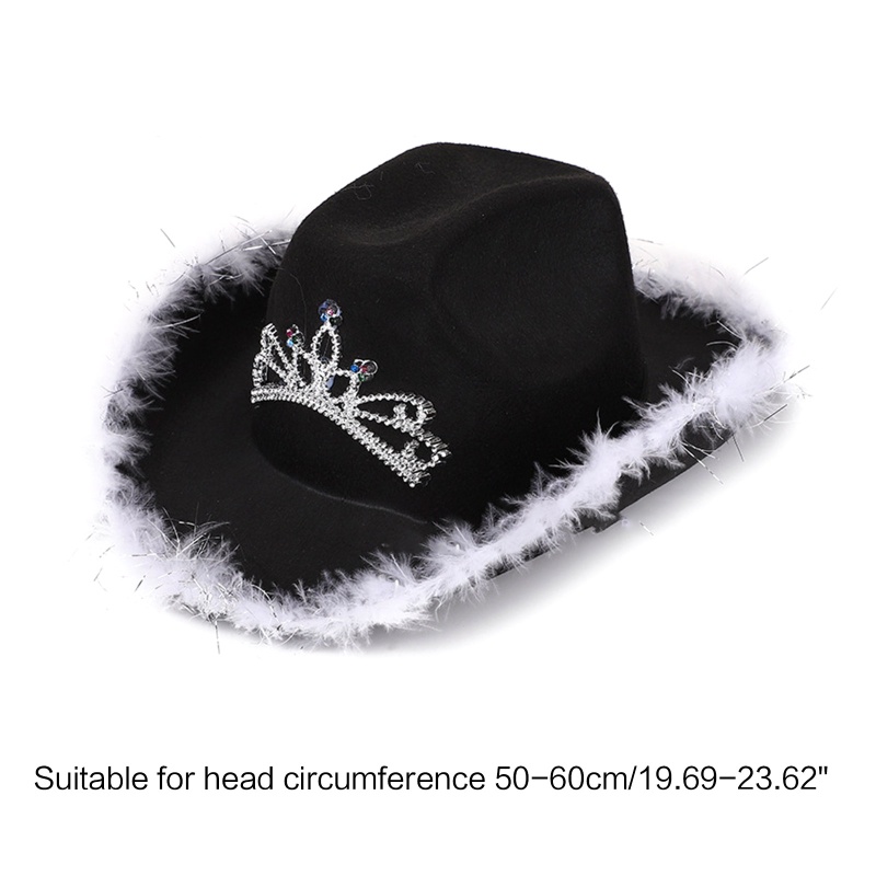 Mũ Fedora Rộng Vành Đính Lông Vũ Phong Cách Cao Bồi Thời Trang