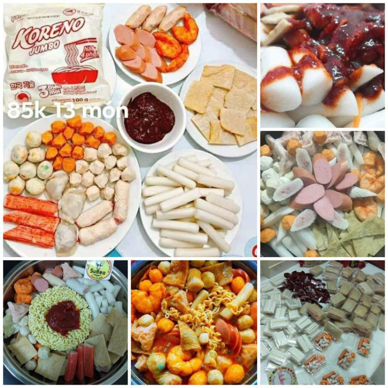 Sét lẩu tobokki tổng hợp 13 món