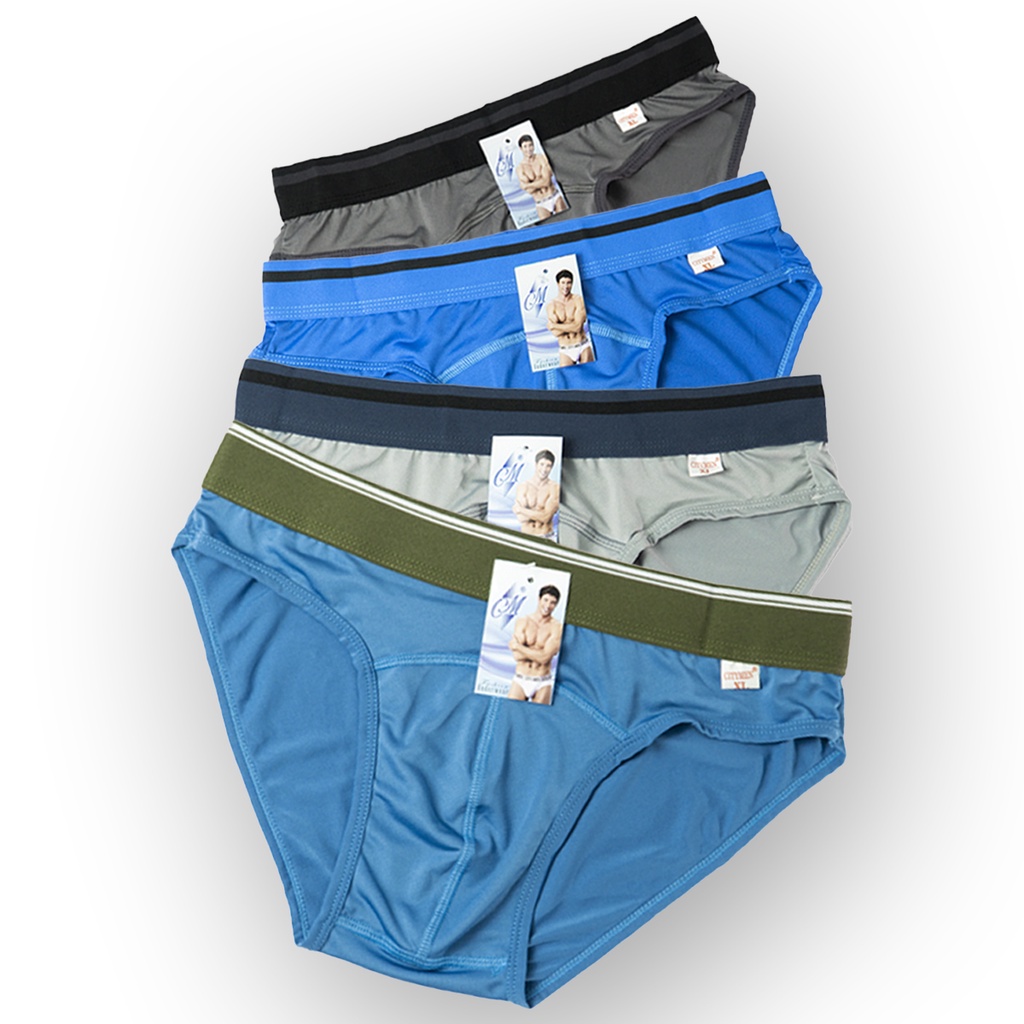 Combo 2 quần sịp nam CITYMEN lưng sọc vải thun lạnh cao cấp co giãn 4 chiều, thoáng khi và kháng khuẩn, xì sịp tam giác
