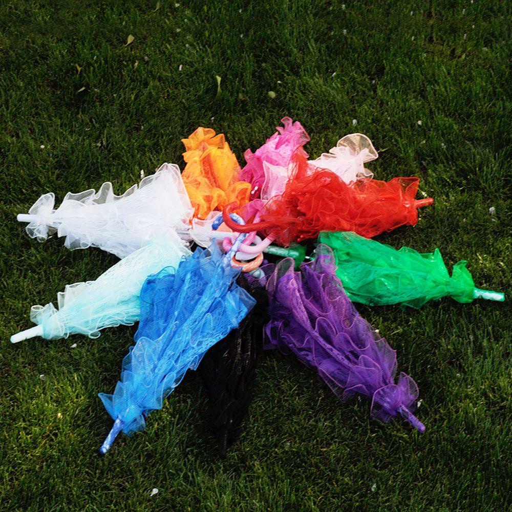 Dù Vải Ren Cotton Rỗng Kiểu Phương Tây Làm Đạo Cụ Chụp Ảnh Cưới Cho Nữ