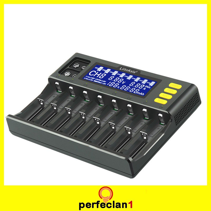 Bộ Sạc Pin Lii-S8 8 Ngăn Thông Minh Cho 26650 21700 Aa Aaa Eu