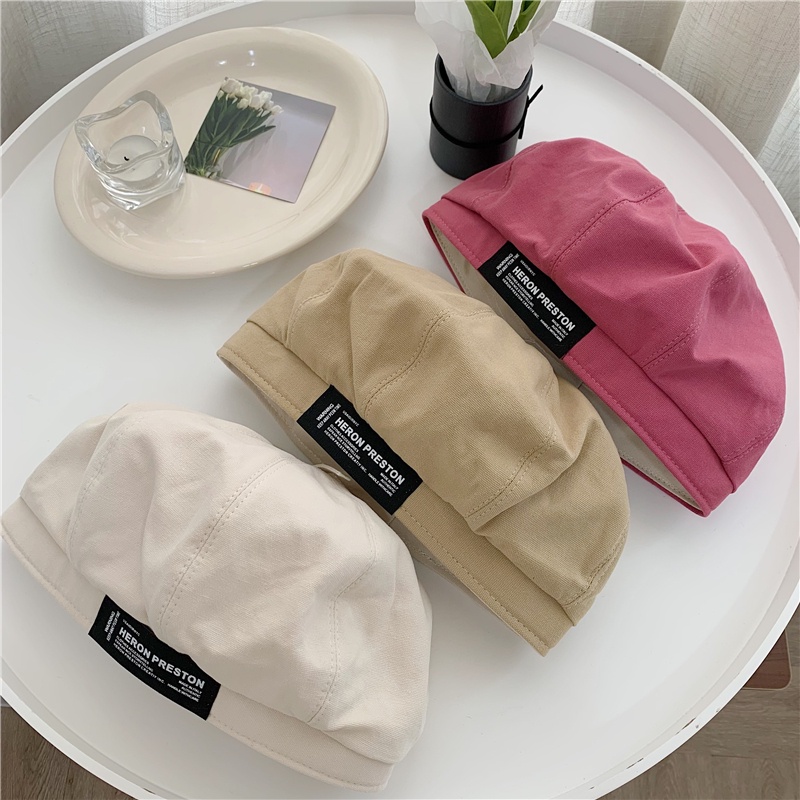 Mũ Beret Mỏng Họa Tiết Chữ Phong Cách Retro Nhật Bản Cho Nữ