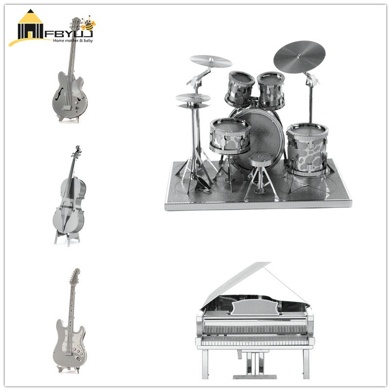 Đàn Ghi Ta 3d Bằng Kim Loại