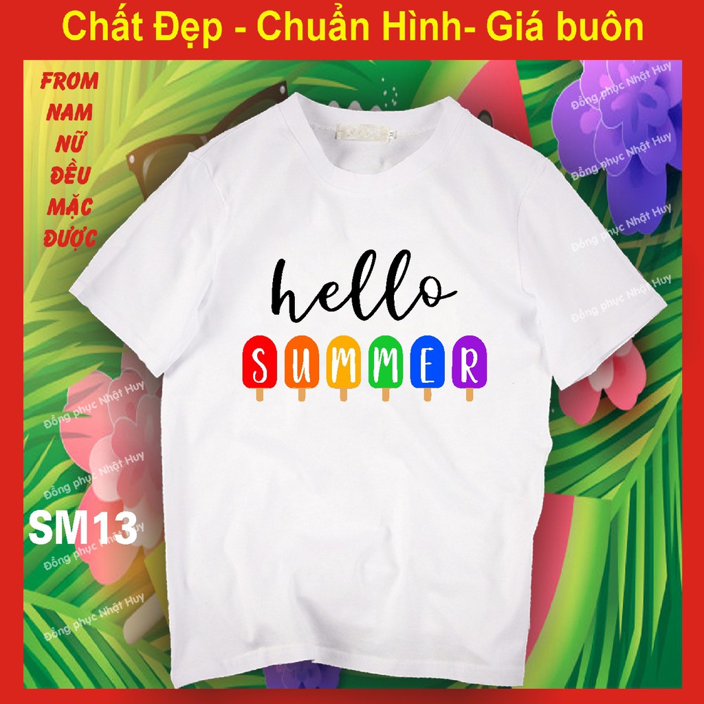 (đủ size - mịn.xịn.thơm - bao đổi trả) áo nhóm du lịch SM8, mùa hè , hello summer,thun,đi biển,áo phông đi chơi