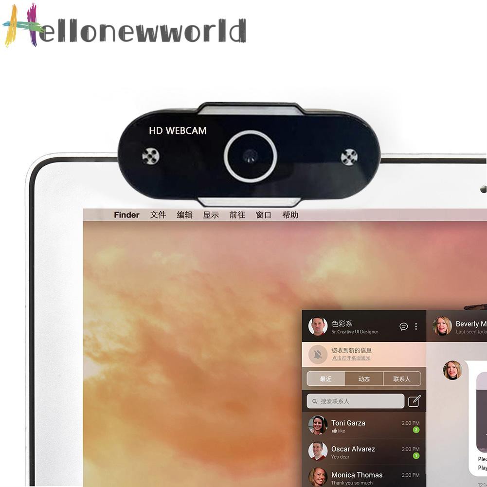 Hellonewworld 720P HD USB 2.0 A Web Camera Live Video Online Microphone Computer PC Webcam