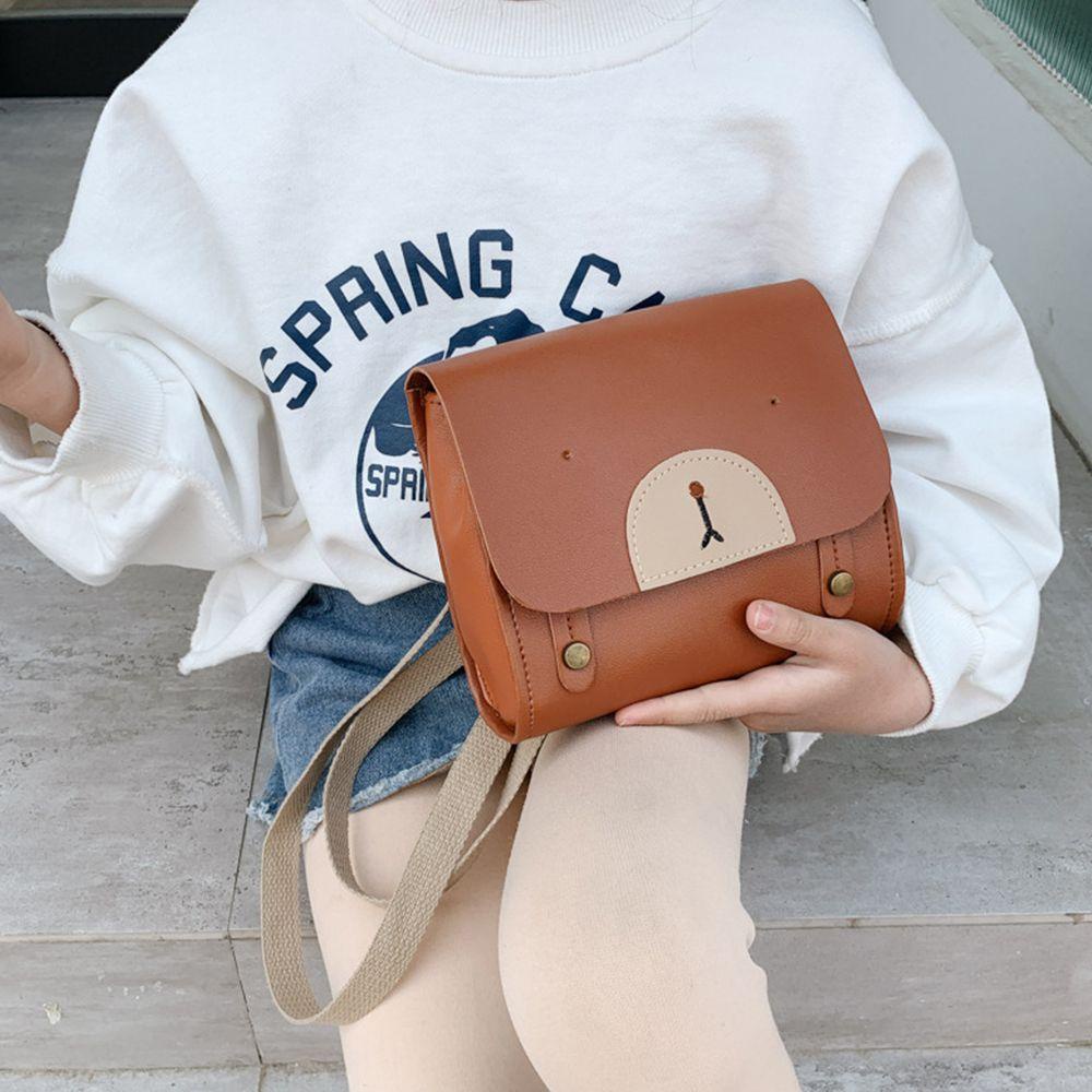 Balo Da PU Mini In Họa Tiết Hoạt Hình Phong Cách Retro Cho Bé