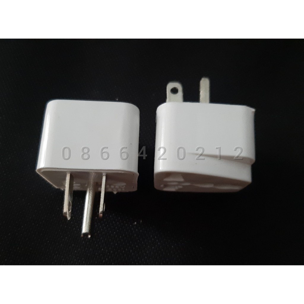 Phích cắm chuyển 3 chấu 2 chân dẹp 1 chân tròn đa năng