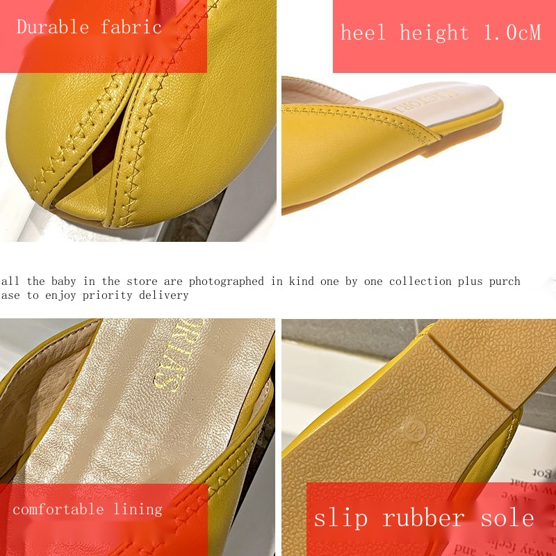 Dép Bít Mũi Đế Bằng Thời Trang Mùa Hè 2021 Dễ Phối Đồ Cho Nữ