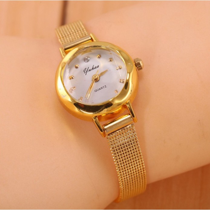 Đồng hồ nữ YUHAO thời trang (Vàng)