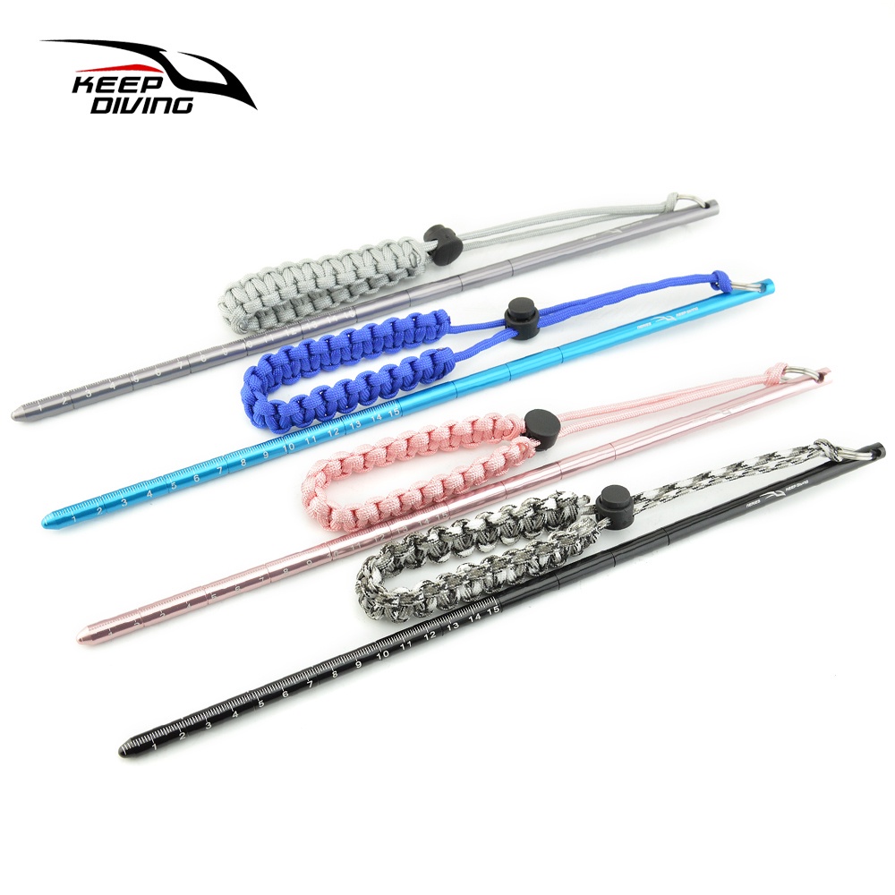 KEEP DIVING Trọng lượng nhẹ Hợp kim nhôm Scuba Lặn Stick Con trỏ Thanh có dây cầm tay Bình lắc dưới 