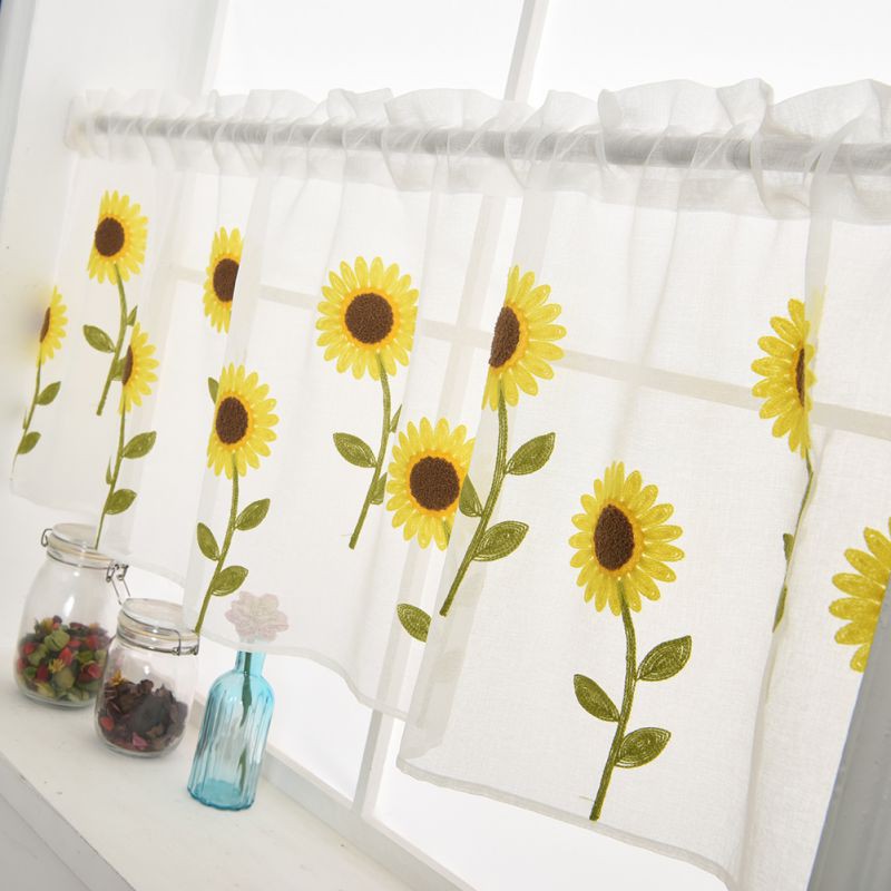 Rèm cửa trang trí nhà bếp họa tiết hoa kích thước 50x150cm