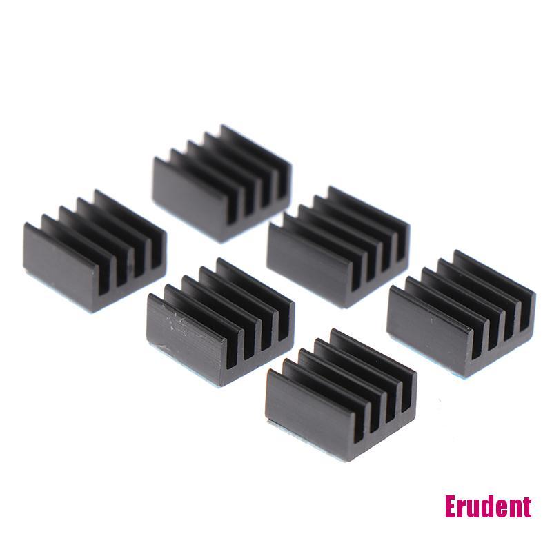 Set 10 Quạt Tản Nhiệt Nhôm 8.8x8.8x5mm Kèm Băng Keo Dán