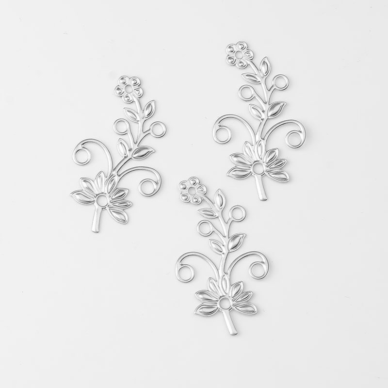 5 phiến hoa lá 21*40mm nguyên liệu làm trâm làm trang sức cổ trang