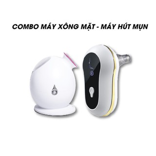 Combo máy xông & máy hút mụn - mịn như da bé - thu nhỏ lỗ chân lông - sạch mụn - mịn màng - trắng sáng