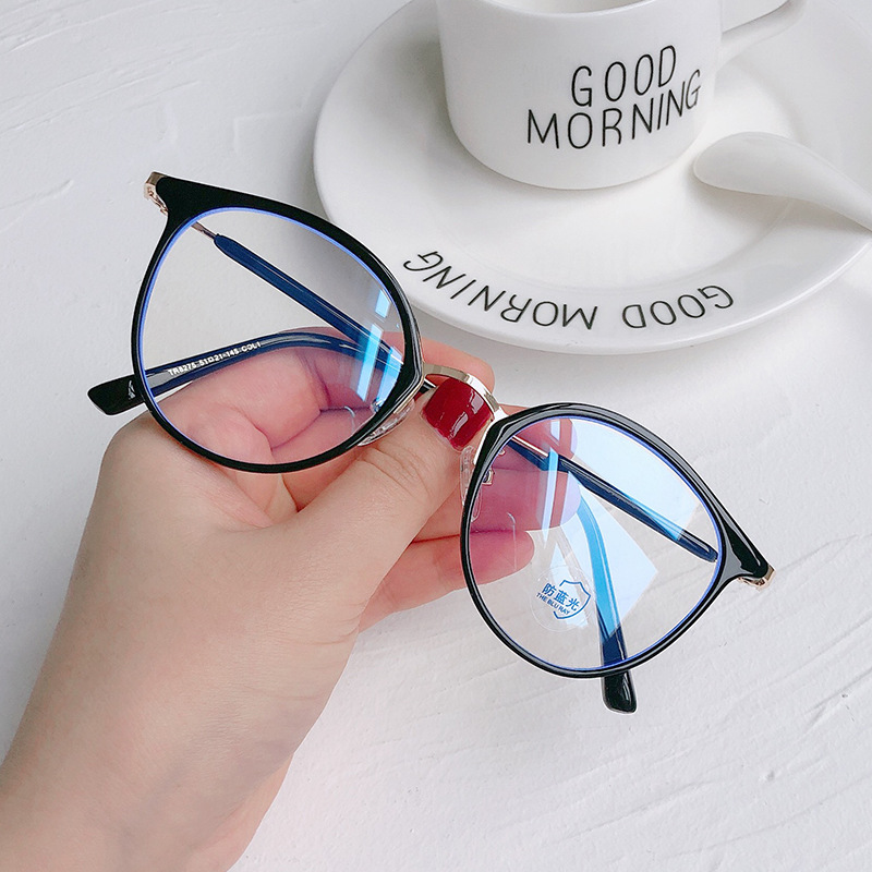 Mắt Kính TR90 Tròng Kim Loại Chống Ánh Sáng Xanh Thời Trang