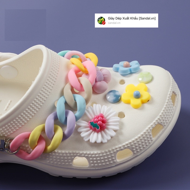 Dây xích dép Pastel - kèm hình gắn như ảnh [Order]