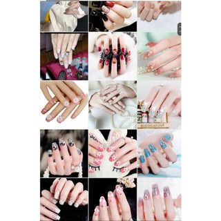 Sét 24 móng tay giả kèm keo