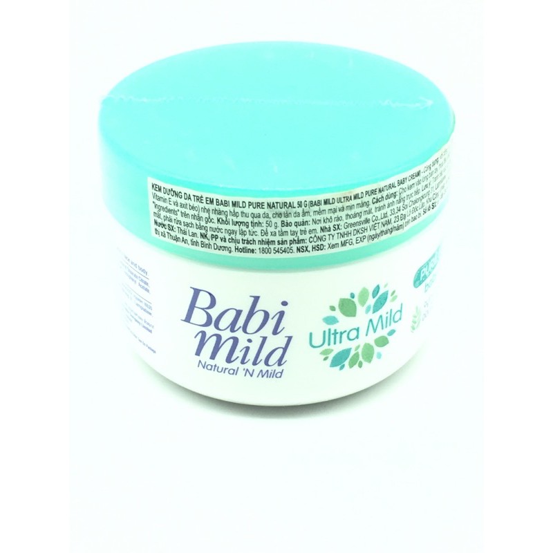 KEM DƯỠNG DA CHỐNG TRÓC NẺ BABYMILD CHO BÉ 50g