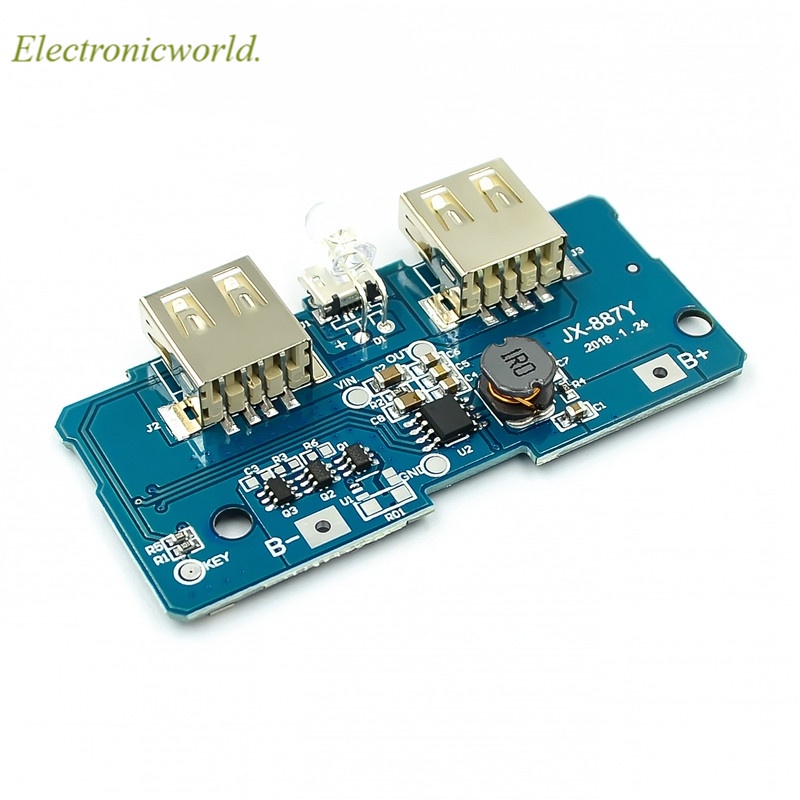 Mô Đun Sạc Pin Lithium 18650 Chuyển Đổi Micro Usb 3.7v Sang 5v 2a