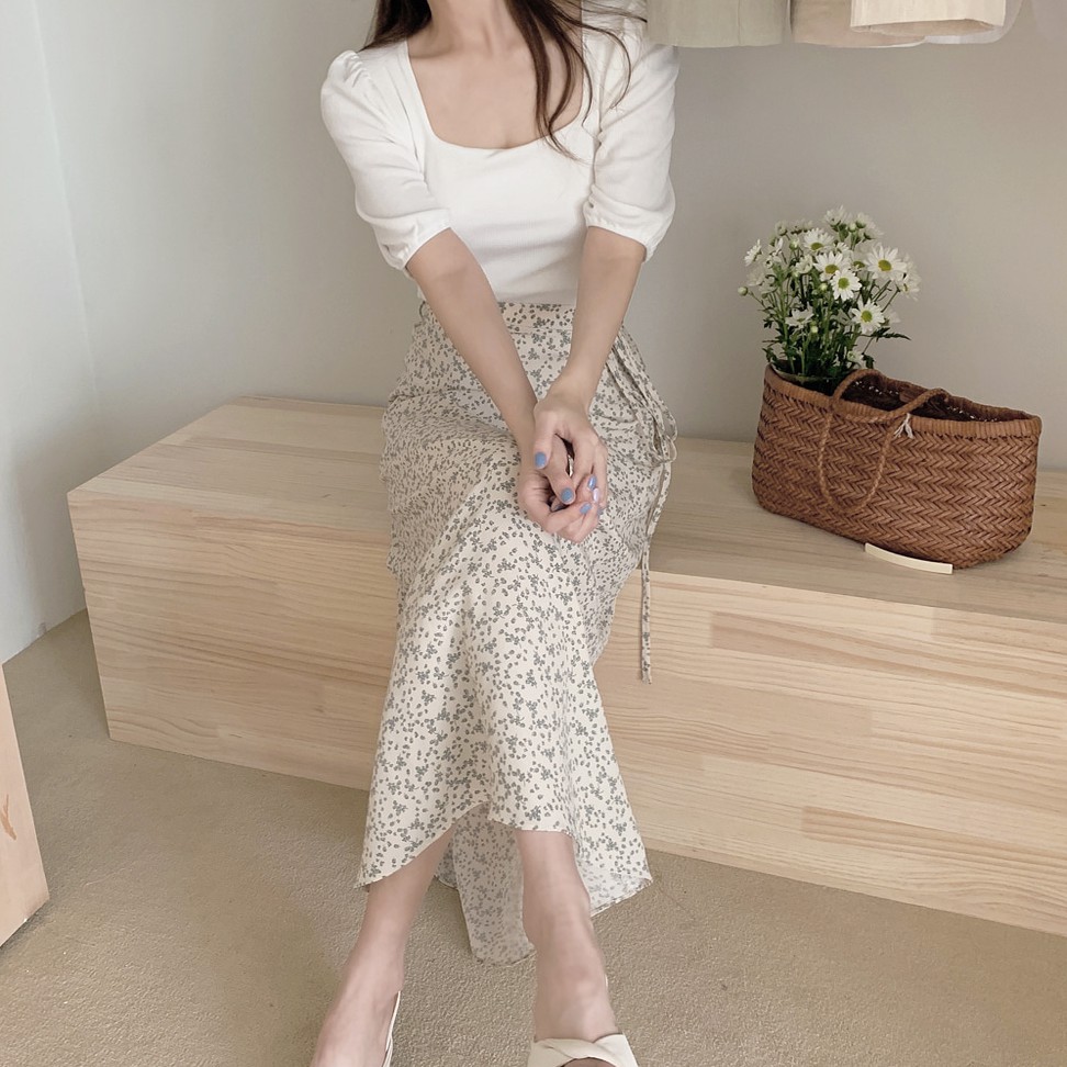 Chân Váy Dài Dáng Chữ A Lưng Cao In Hoa Xinh Xắn Thời Trang 43428 | BigBuy360 - bigbuy360.vn