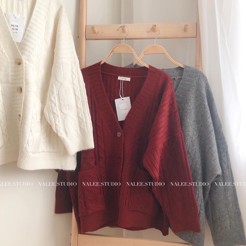 Áo khoác len cardigan vặn thừng | BigBuy360 - bigbuy360.vn