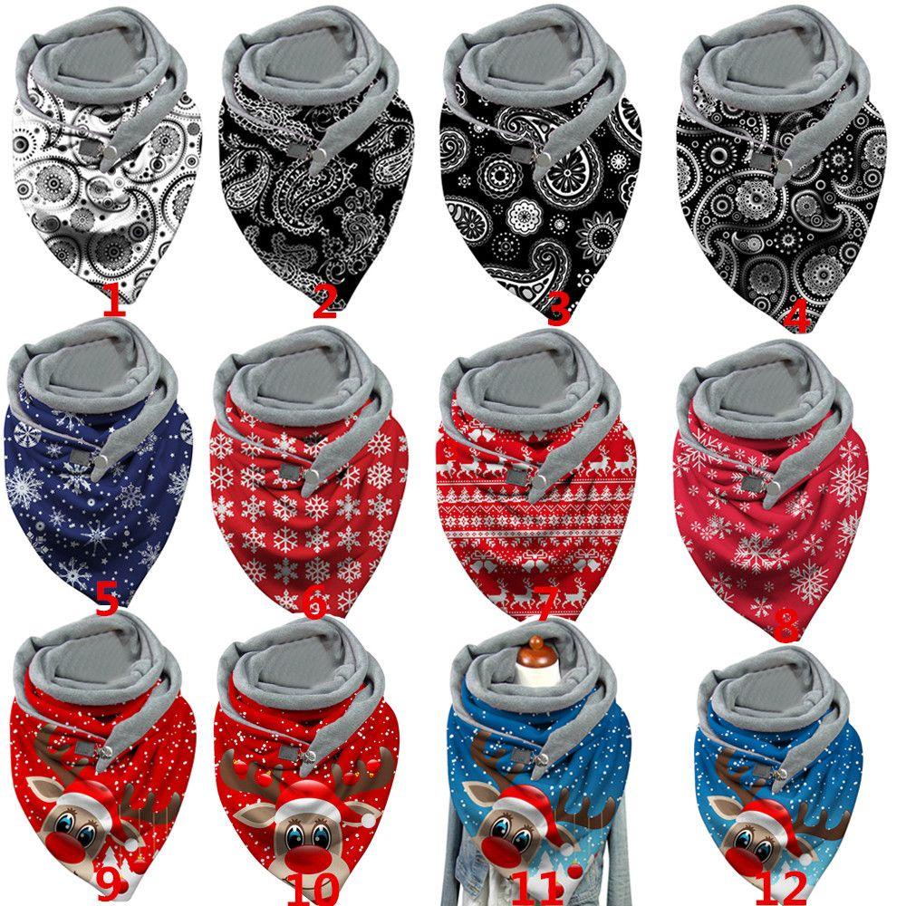 Khăn Choàng Bandana Dày Dặn Thoải Mái Ấm Áp Thời Trang Giáng Sinh