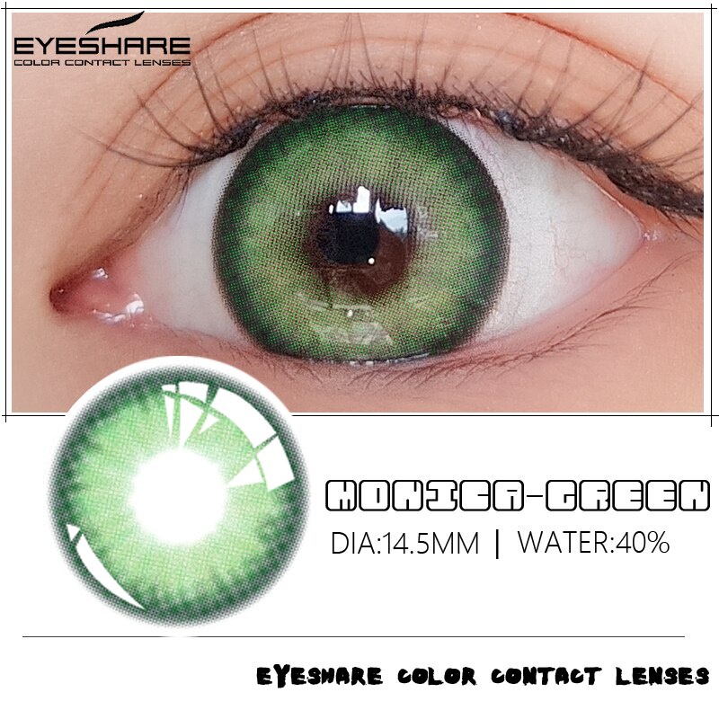 EYESHARE Set 2 kính áp tròng trang điểm mềm mại 14.5mm