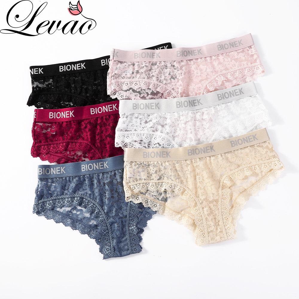 Quần lót LEVAO ren mềm mại thoáng khí quyến rũ dành cho nữ