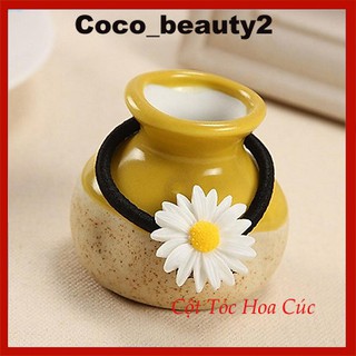 Dây thun cột tóc, buộc tóc nữ hoa cúc hàn quốc đẹp