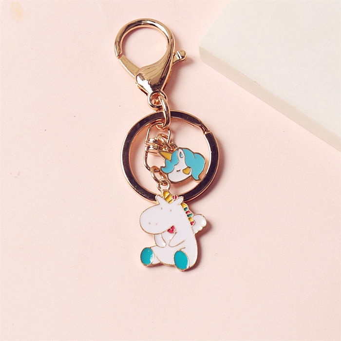 Móc Khóa Hình Thỏ / Mèo / Ngựa Thắt Nơ Dễ Thương Sáng Tạo