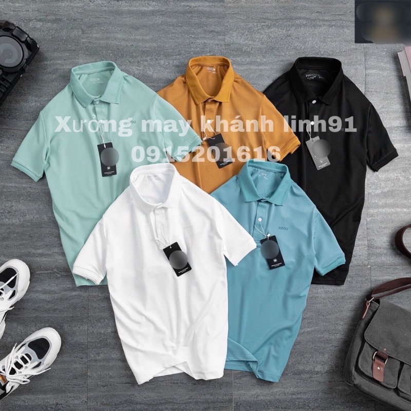 (GIÁ HUỶ DIỆT )Áo thun  Áo Polo nam cổ bẻ vải cá sấu Cotton trẻ trung màu HIDOLI