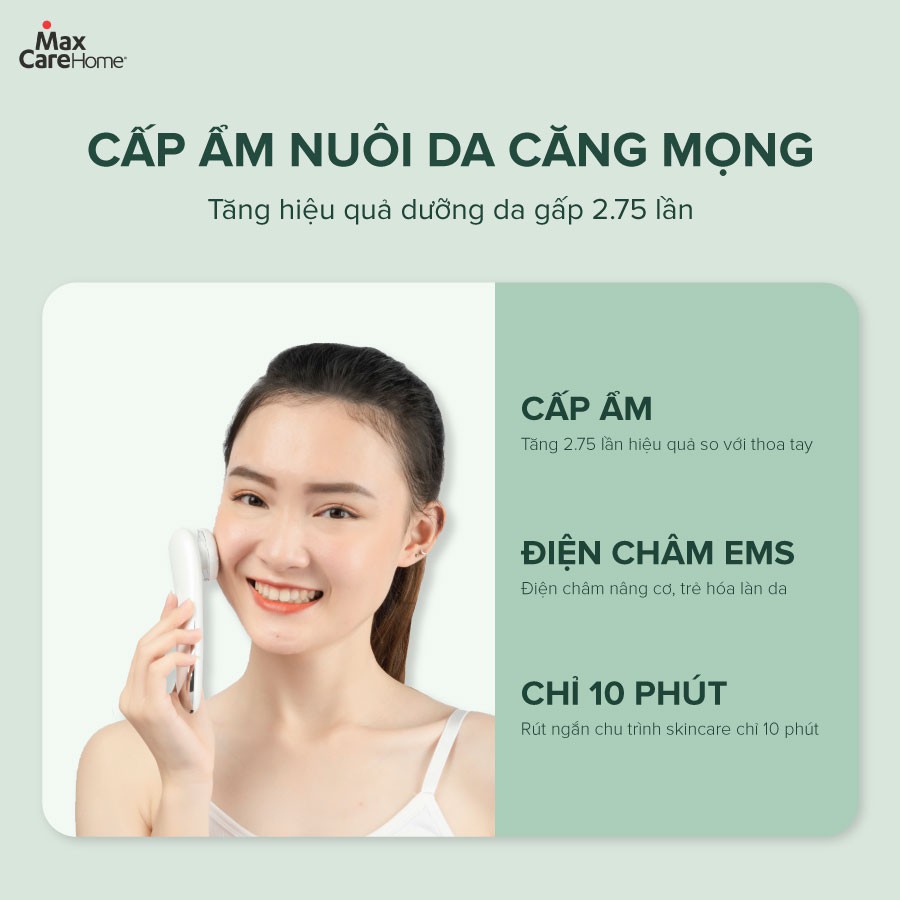 Máy đẩy tinh chất MAXCARE MAX888 điện di ion massage nâng cơ mặt tẩy trang dưỡng da chống lão hoá mát xa matxa