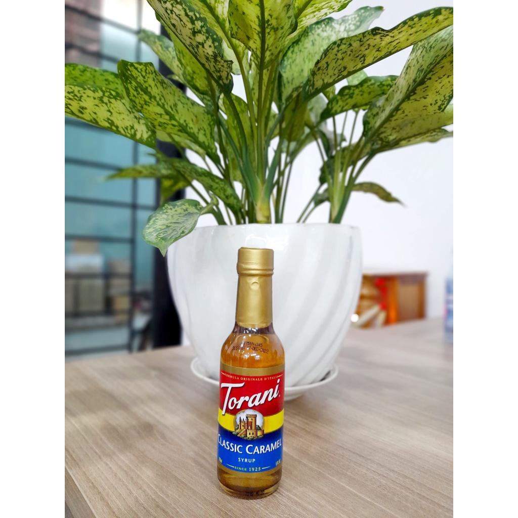 Siro Torani Caramel chai nhỏ 150ml DATE 17/12/2022.Hàng cồng ty có sẵn - Giao ngay.