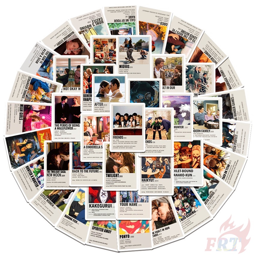 114Pcs/Set ❉ Classical Movie &amp; TV Shows Series B Polaroid Mini Poster Stickers ❉ DIY Fashion Waterproof Doodle Decals Stickers