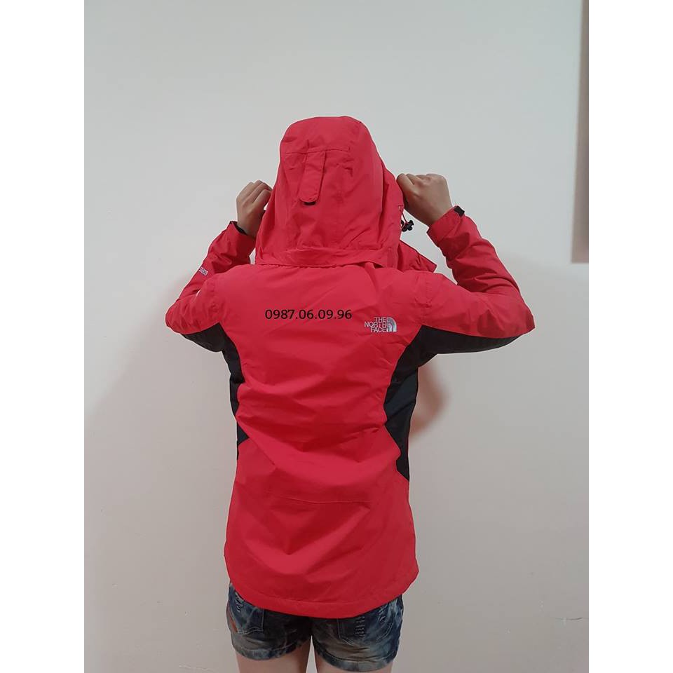 Áo gió TNF 2 lớp màu đỏ