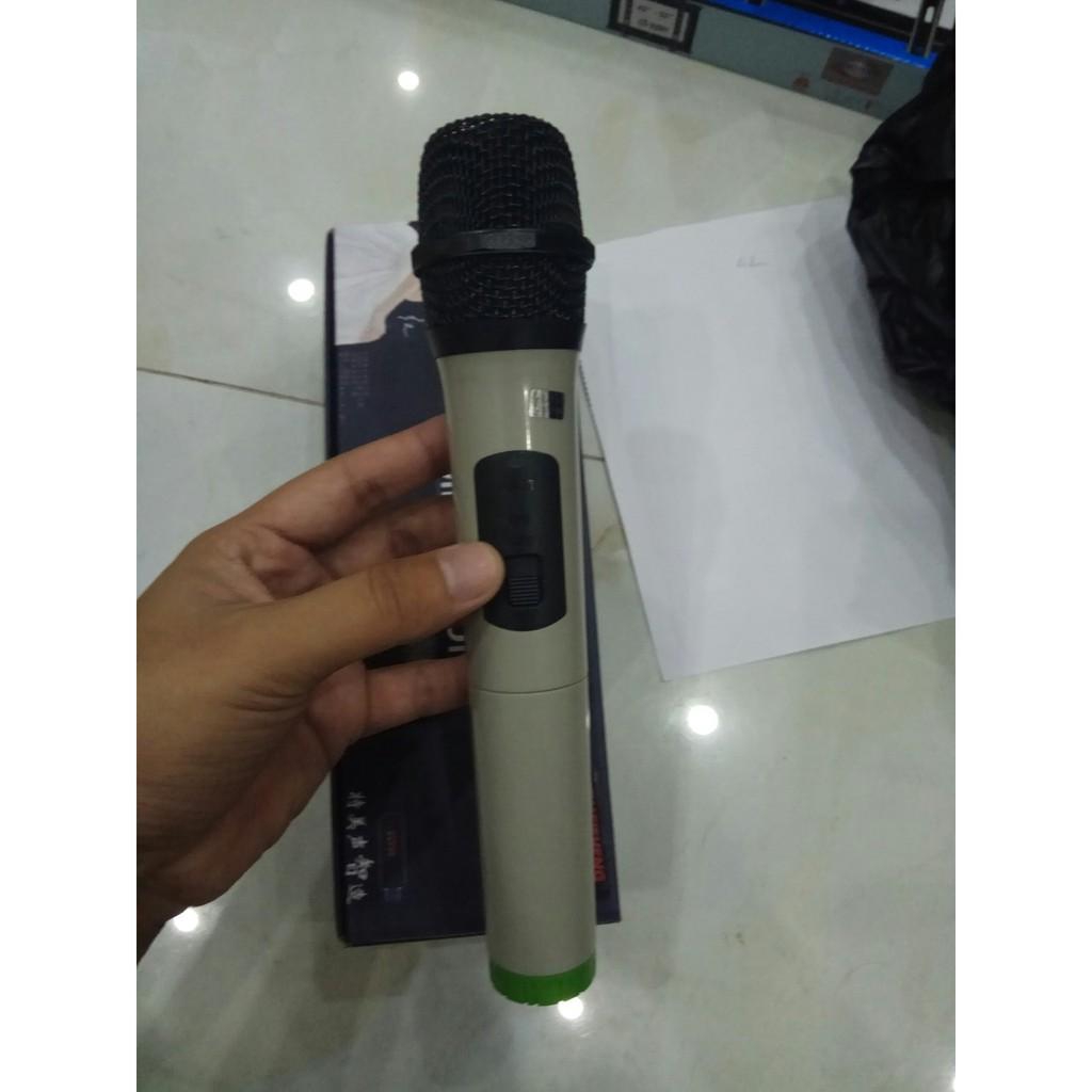 Micro Karaoke không dây cho loa kéo Daile,Temeisheng v12 - Hổ trợ 1 đầu thu có jack nối 6.5 ( kết nối q