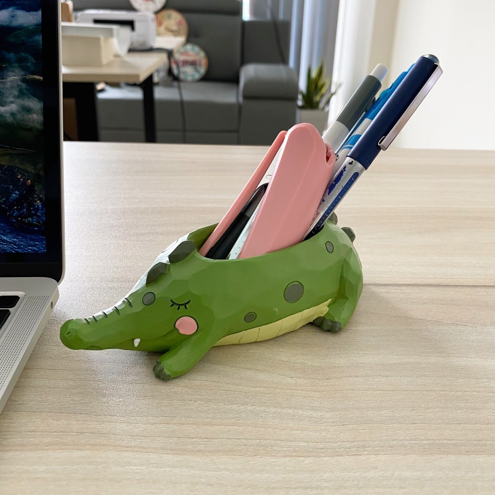 Thú hoạt hình cắm bút, trồng được cây bên trong; văn phòng phẩm dễ thương, trang trí bàn làm việc.