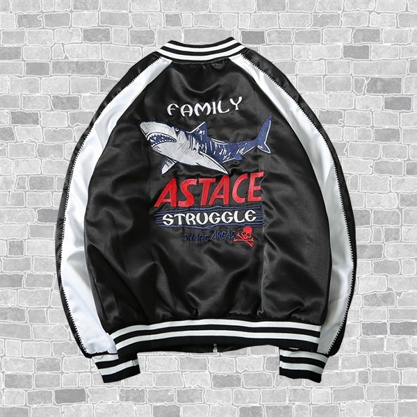 Áo Khoác Nhẹ Nam Nữ Khóa Kéo Phối Hình In Cá Mập ASTACE Kiểu Dáng Bomber AO KHOAC NAM 9000038C | BigBuy360 - bigbuy360.vn