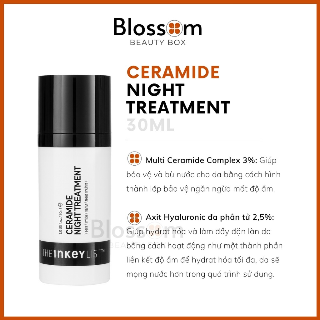 [Sephora US] Kem dưỡng đêm The INKEY List Ceramide Night Treatment 30ml