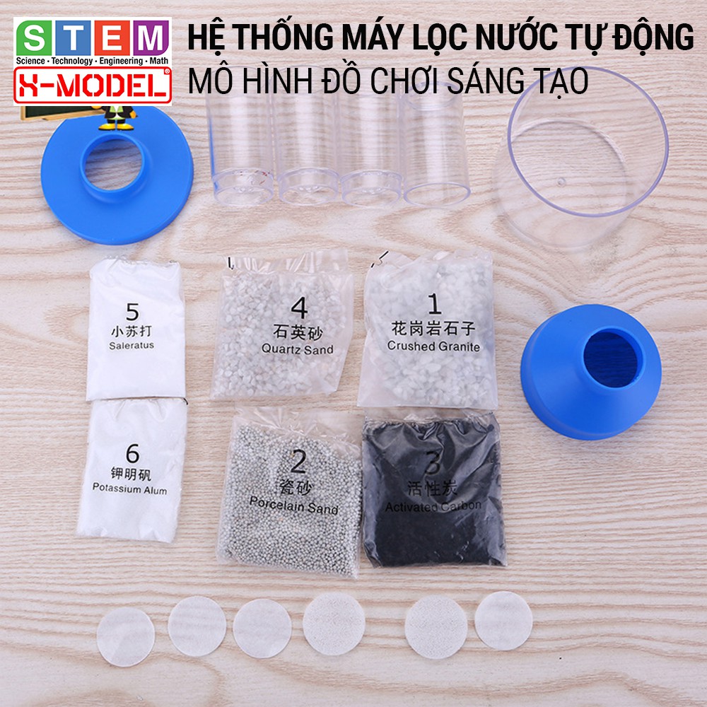 Đồ chơi khoa học cho bé Mô hình Hệ thống máy lọc nước nhiều tâng ST105 XMODEL, Đồ chơi cho bé DIY| Giáo dục STEM, STEAM