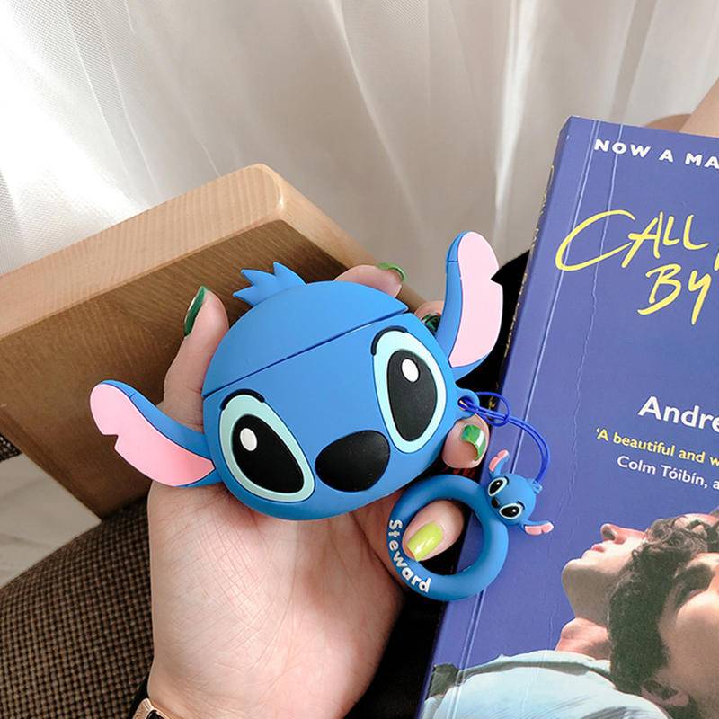 Vỏ Bảo Vệ Hộp Sạc Tai Nghe Airpods Bằng Silicon Mềm Họa Tiết Hoạt Hình 3D Dễ Thương