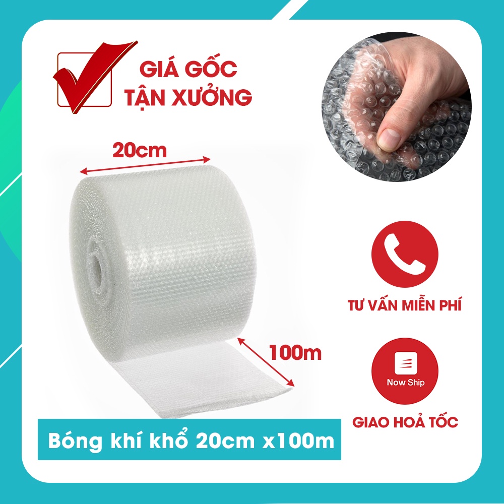 CUỘN BÓNG KHÍ XỐP HƠI CUỘN XỐP - [20CM x 100M]