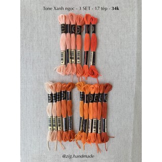 Set chỉ thêu Airo tone Cam
