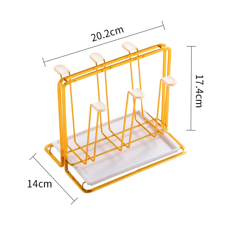 Giá Úp Ly Cốc Hợp Kim Mạ Vàng Cao Cấp