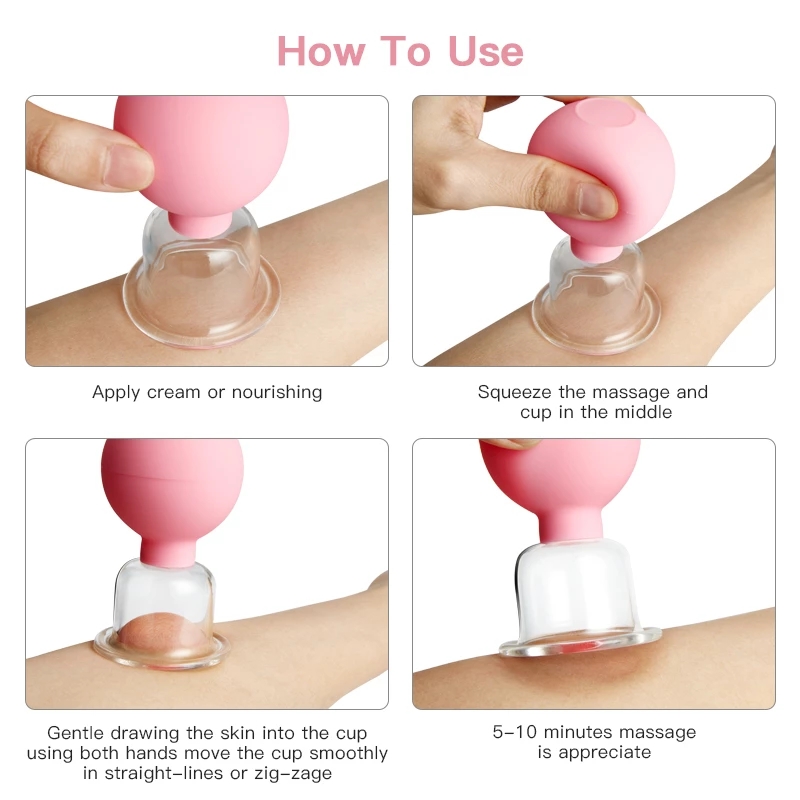 [Hàng mới về] Cốc giác hơi massage cơ thể bằng chất liệu silicon sử dụng tiện lợi