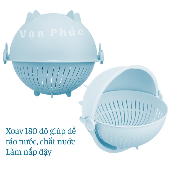 Bộ thau rổ xoay đa năng 28CM Inochi