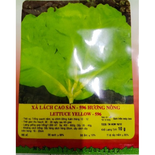 HẠT XÀ LÁCH VÀNG - GÓI 10 GRAM