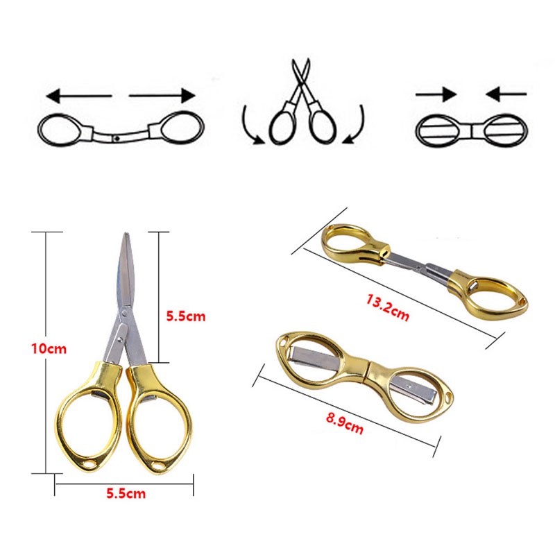 Kéo mini bằng thép không gỉ có thể gấp gọn tiện lợi
