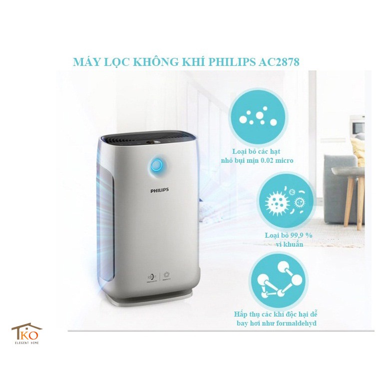 Máy lọc không khí Philips AC2878 loại bỏ bụi mịn PM 2.5 và các chất gây dị ứng