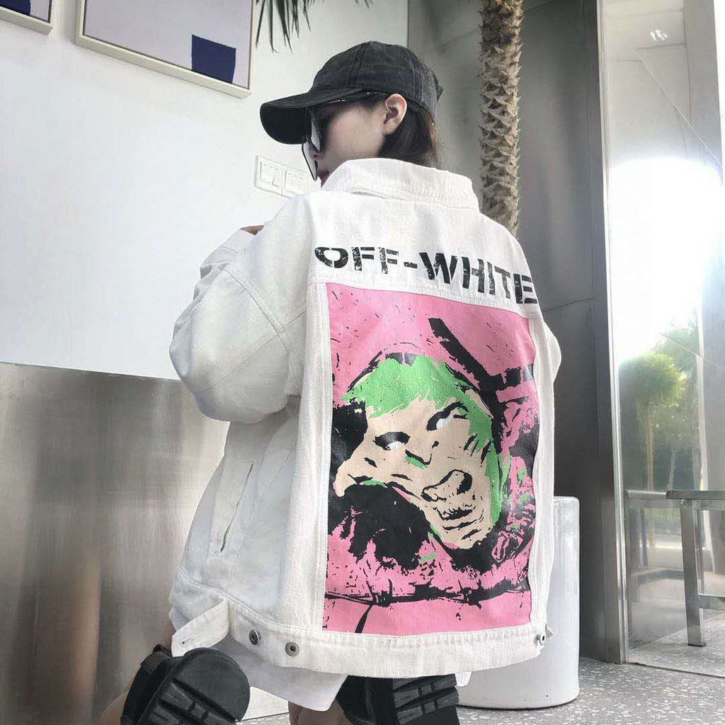 [Babe I'm Real] Áo Denim Jackets Off White  FW21  ( Full Tag, mac,... )